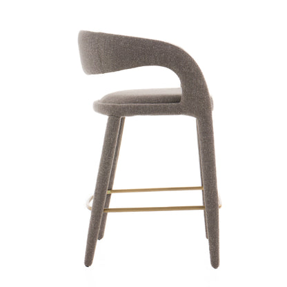 Modrest Faerron - Modern Grey Fabric Counter Chair