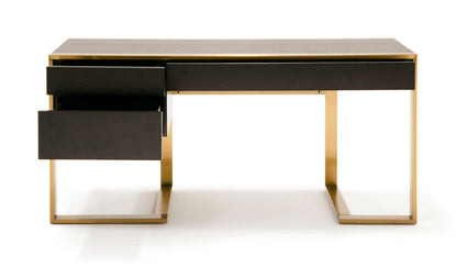 Modrest - Modern Fauna Wenge and Brass Desk