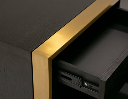 Modrest - Modern Fauna Wenge and Brass Desk