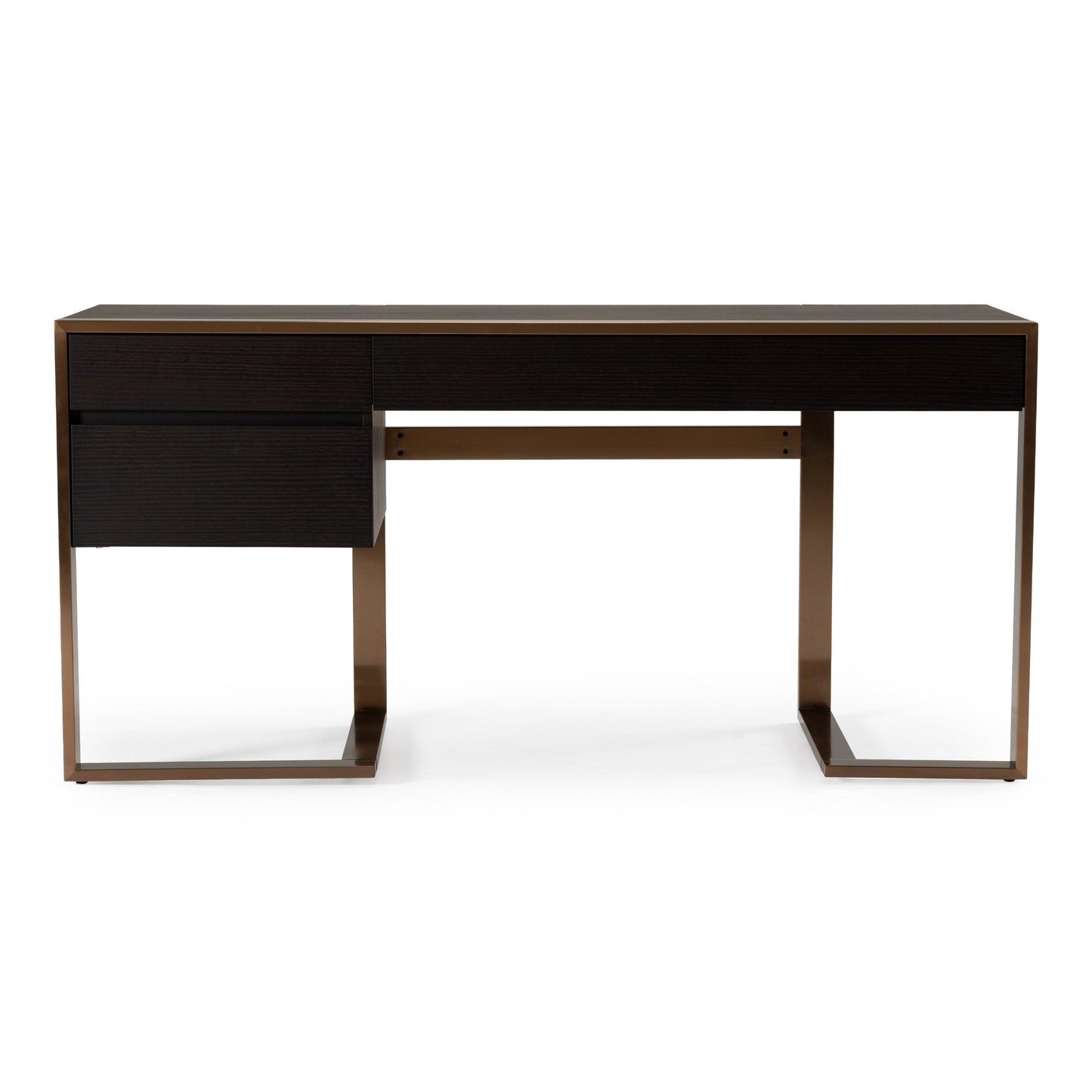 Modrest Fauna Modern Desk - Wenge Finish & Rosegold Accents - Stylish Office Furniture
