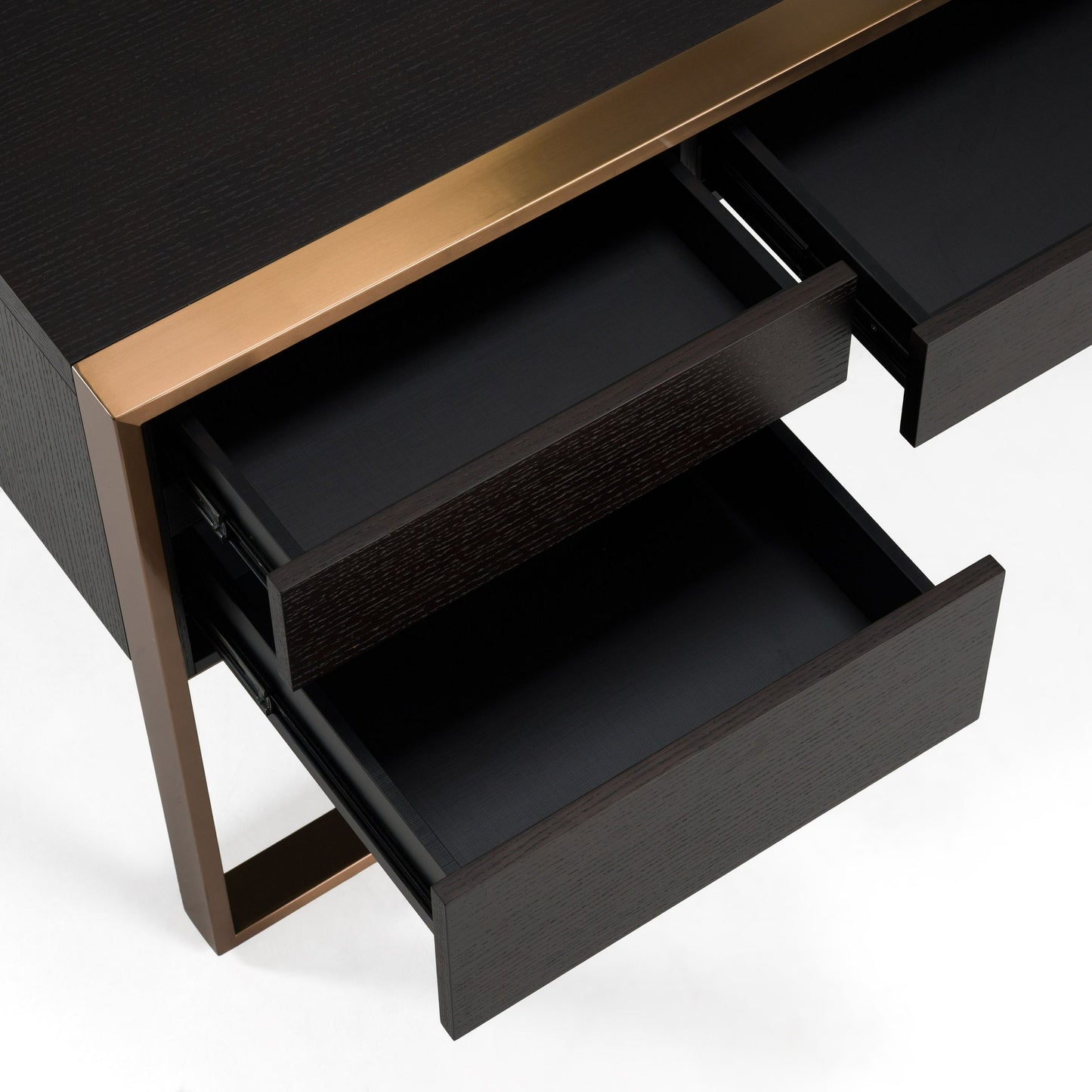Modrest Fauna Modern Desk - Wenge Finish & Rosegold Accents - Stylish Office Furniture