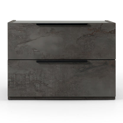 Nova Domus Ferrara - Modern Volcano Oxide Grey Nightstand