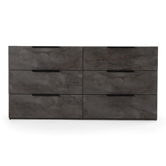 Ferrara Volcano Oxide Grey Six-Drawer Dresser