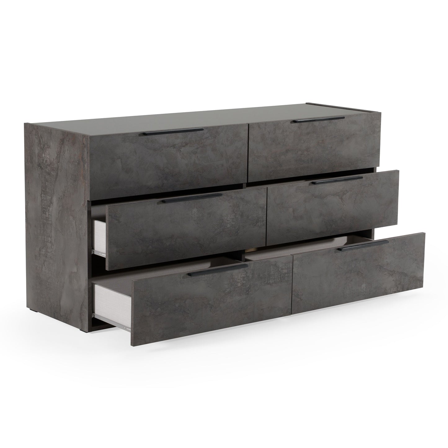 Ferrara Volcano Oxide Grey Six-Drawer Dresser