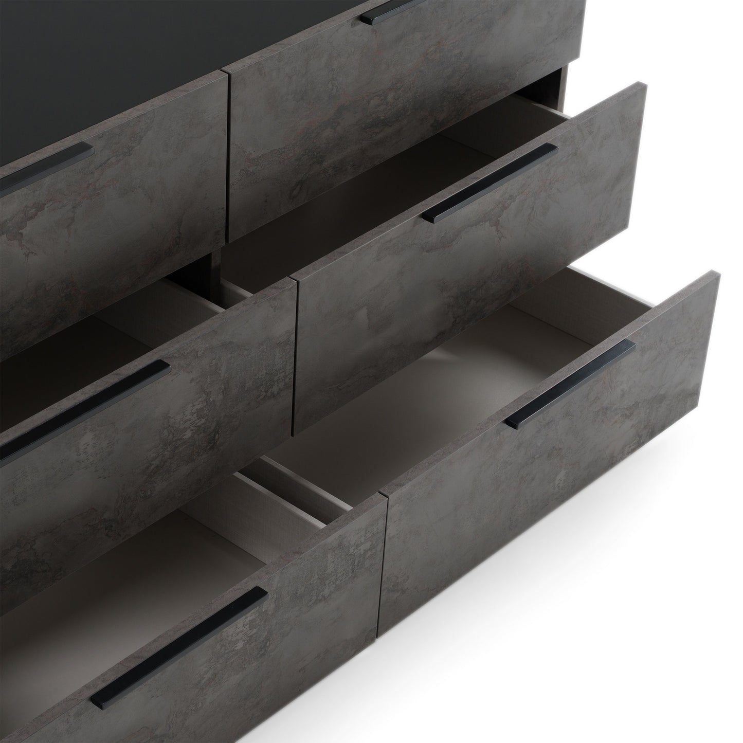 Ferrara Volcano Oxide Grey Six-Drawer Dresser
