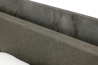 Nova Domus Ferrara Modern Volcano Oxide Grey Bedroom Set - Sleek Contemporary Bed Nightstands & Storage