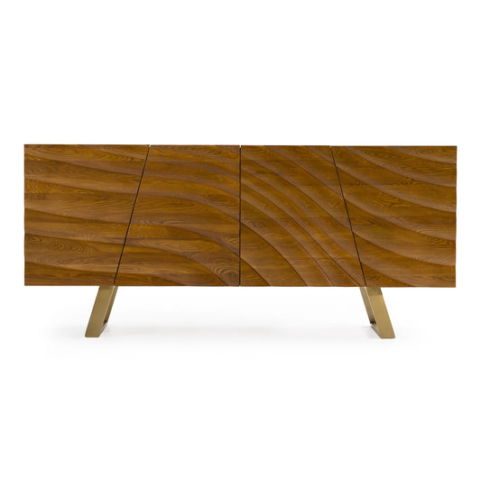 Finley Walnut and Gold Rectangular buffet