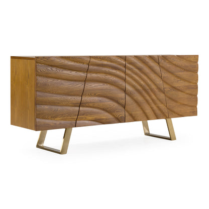 Finley Walnut and Gold Rectangular buffet