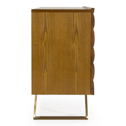Finley Walnut and Gold Rectangular buffet