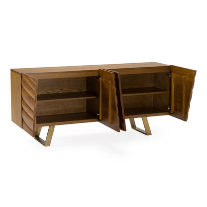 Finley Walnut and Gold Rectangular buffet