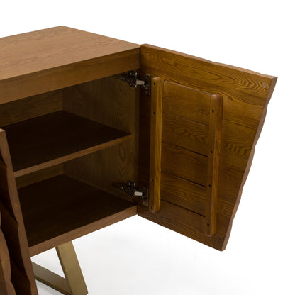 Finley Walnut and Gold Rectangular buffet