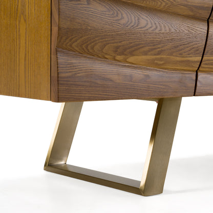 Finley Walnut and Gold Rectangular buffet