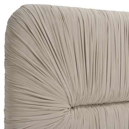 Modrest Florence - Modern Beige Velvet + Gold Bed