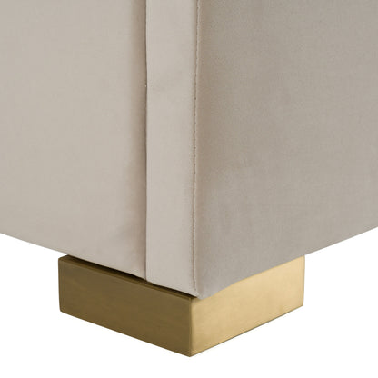 Modrest Florence - Modern Beige Velvet + Gold Bed