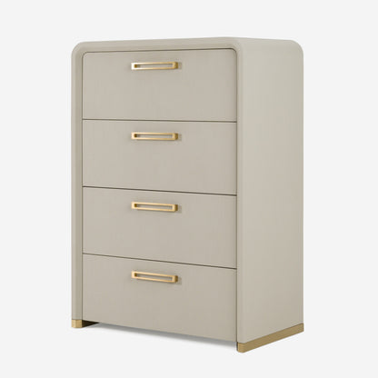 Modrest Florence - Modern Beige Shagreen + Gold Chest