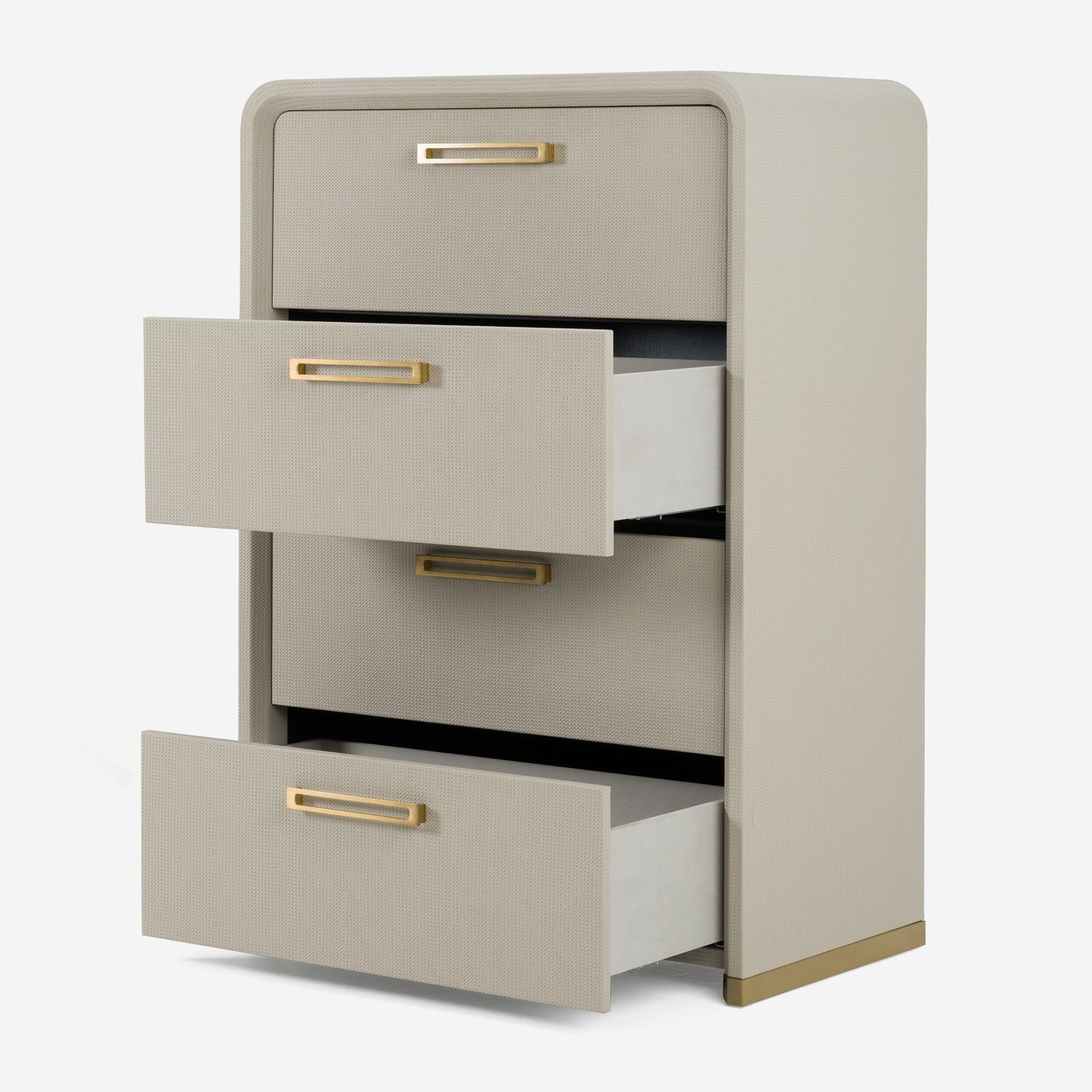 Modrest Florence - Modern Beige Shagreen + Gold Chest