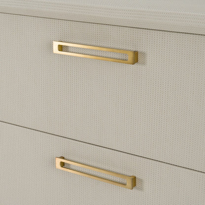 Modrest Florence - Modern Beige Shagreen + Gold Chest