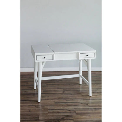 Flynn White Bedroom Vanity - Elegant Design with Sleek White Finish