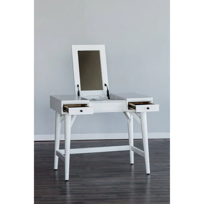 Flynn White Bedroom Vanity - Elegant Design with Sleek White Finish