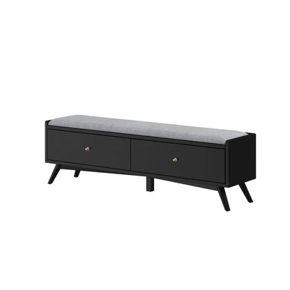 Flynn Black Bench - Modern Design with Sleek Black Finish