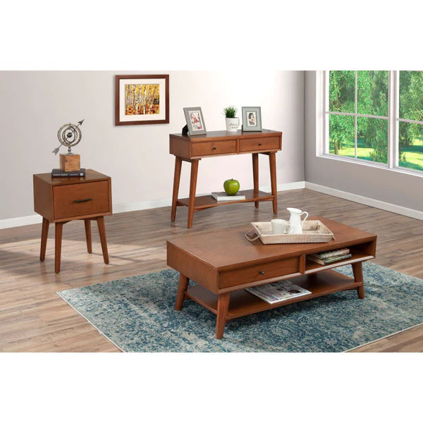 Flynn Acorn Console Table - Elegant Design with Warm Acorn Finish