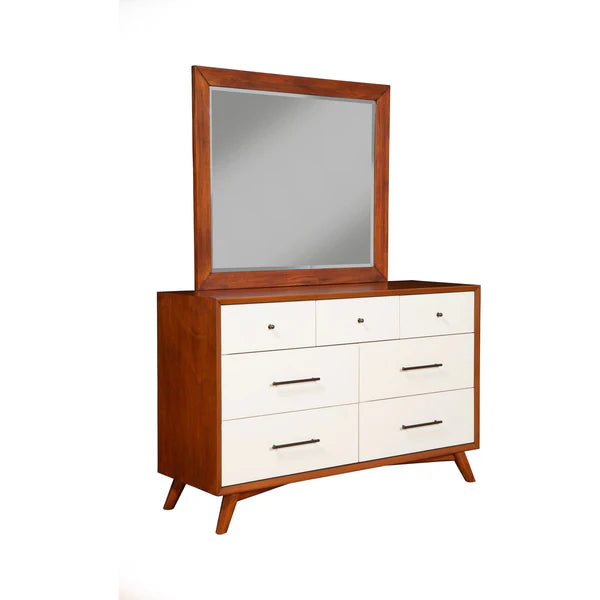 Flynn Acorn/White Dresser - Modern Dual-Tone Design with Ample Storage