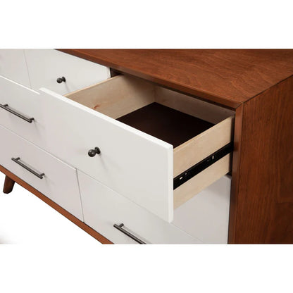 Flynn Acorn/White Dresser - Modern Dual-Tone Design with Ample Storage