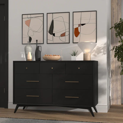 Flynn Black Dresser - Modern Elegance with Sleek Black Finish