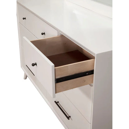 Flynn White Dresser - Modern Elegance with Ample Storage