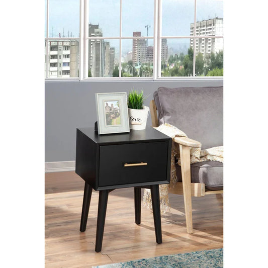 Flynn Black End Table - Modern Design with Sleek Black Finish