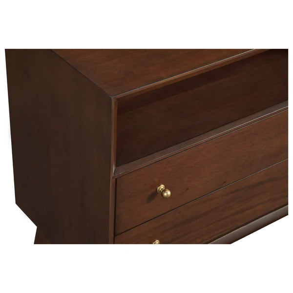 Flynn Walnut Large Nightstand - Spacious Design with Rich Walnut Finish