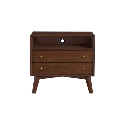 Flynn Walnut Large Nightstand - Spacious Design with Rich Walnut Finish