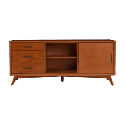 Flynn Acorn Large TV Console - Spacious Design with Warm Acorn Finish