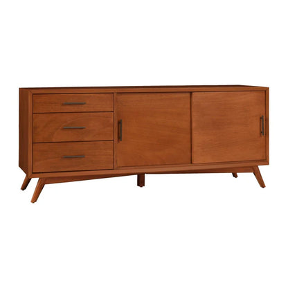 Flynn Acorn Large TV Console - Spacious Design with Warm Acorn Finish