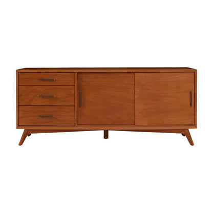 Flynn Acorn Large TV Console - Spacious Design with Warm Acorn Finish