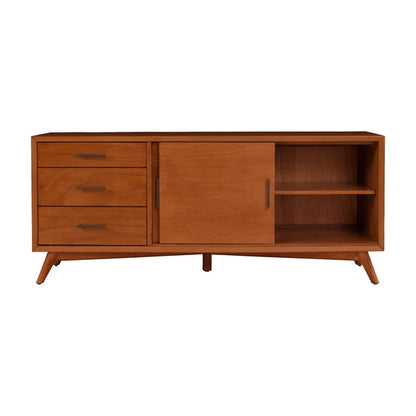 Flynn Acorn Large TV Console - Spacious Design with Warm Acorn Finish