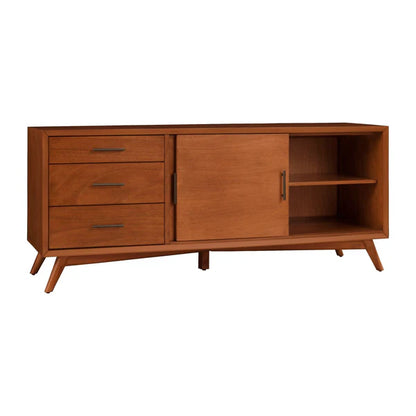 Flynn Acorn Large TV Console - Spacious Design with Warm Acorn Finish