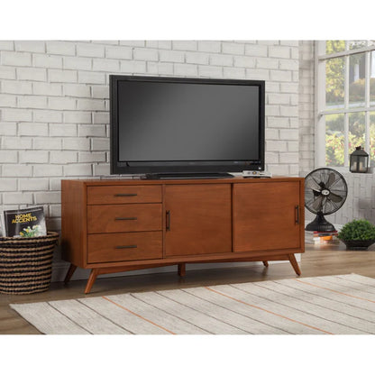 Flynn Acorn Large TV Console - Spacious Design with Warm Acorn Finish