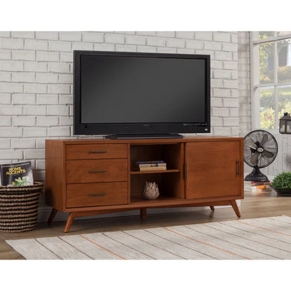 Flynn Acorn Large TV Console - Spacious Design with Warm Acorn Finish