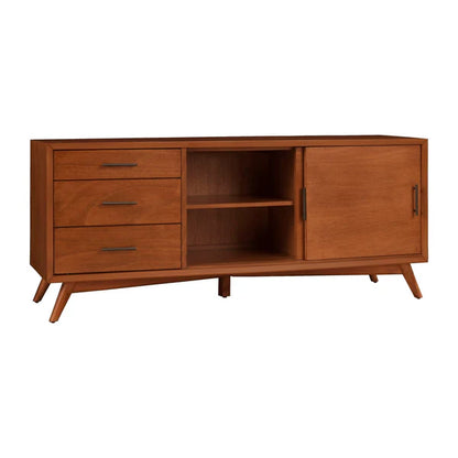 Flynn Acorn Large TV Console - Spacious Design with Warm Acorn Finish