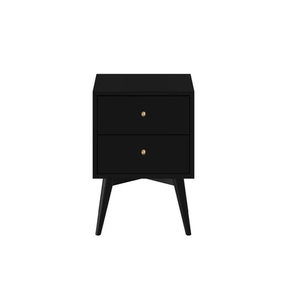 Flynn Black Nightstand - Sleek Design with Modern Black Finish