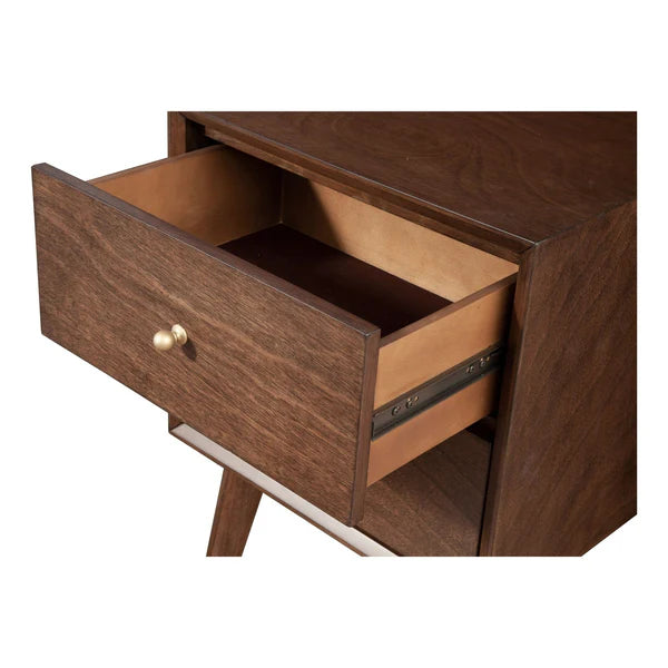 Flynn Walnut Nightstand - Modern Design with Rich Walnut Finish