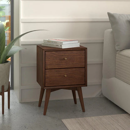 Flynn Walnut Nightstand - Modern Design with Rich Walnut Finish