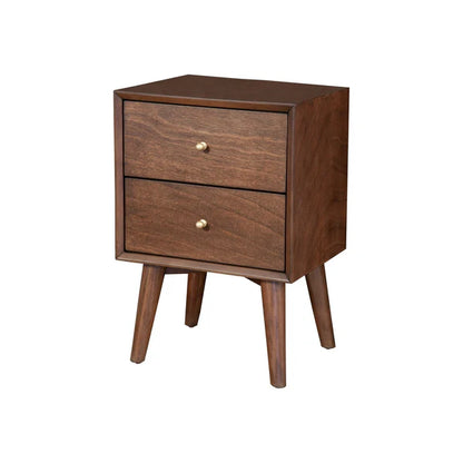 Flynn Walnut Nightstand - Modern Design with Rich Walnut Finish