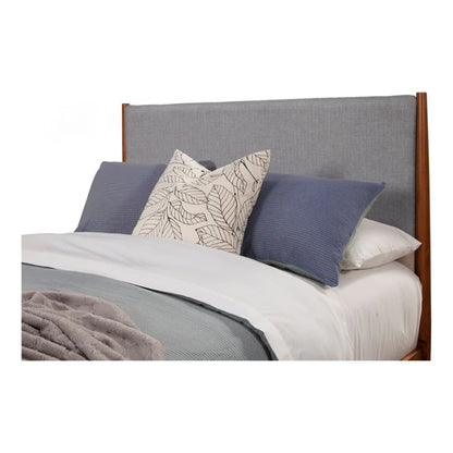 Flynn Acorn/Grey Panel Bed - Modern Dual-Tone Design with Classic Paneling