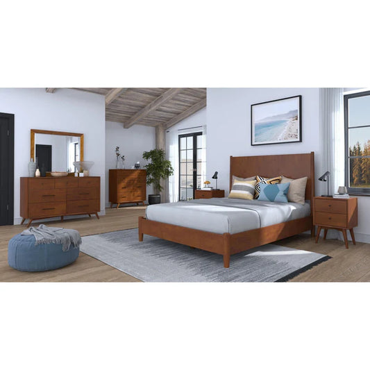 Flynn Acorn Platform Bed - Mid-Century Modern Style with Sleek Design