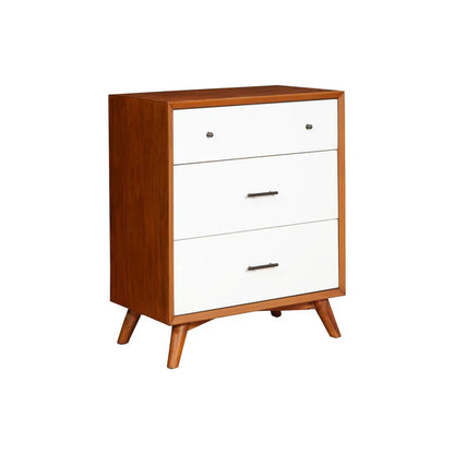 Flynn Acorn & White Small Chest - Modern Dual-Tone Design with Ample Storage