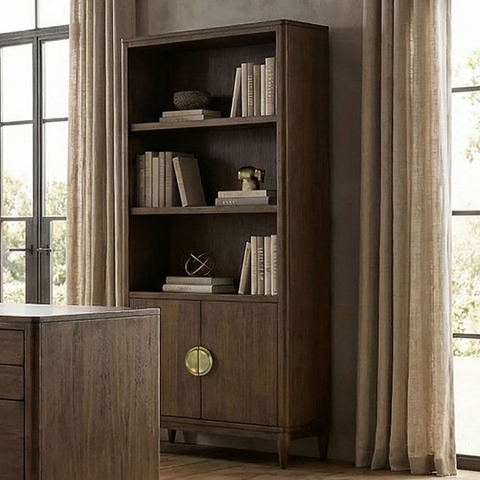 Clarksburg Walnut Bookcase with Rounded Edges
