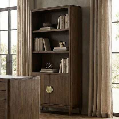 Clarksburg Walnut Bookcase with Rounded Edges