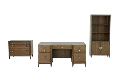 Clarksburg Walnut Bookcase with Rounded Edges